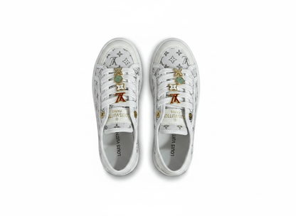 Louis Vuitton White Monogram Lace-Up Sneakers 🤍✨ - MASTERPIECE