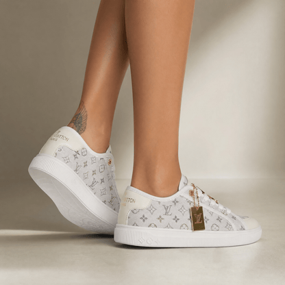 Louis Vuitton White Monogram Lace-Up Sneakers 🤍✨ - MASTERPIECE