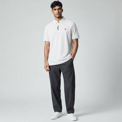 🤍 Louis Vuitton White Polo Shirt – Clean Luxury Essential 👕✨ - MASTERPIECE