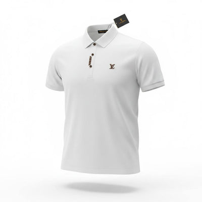 🤍 Louis Vuitton White Polo Shirt – Clean Luxury Essential 👕✨ - MASTERPIECE