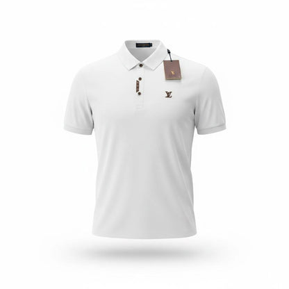 🤍 Louis Vuitton White Polo Shirt – Clean Luxury Essential 👕✨ - MASTERPIECE