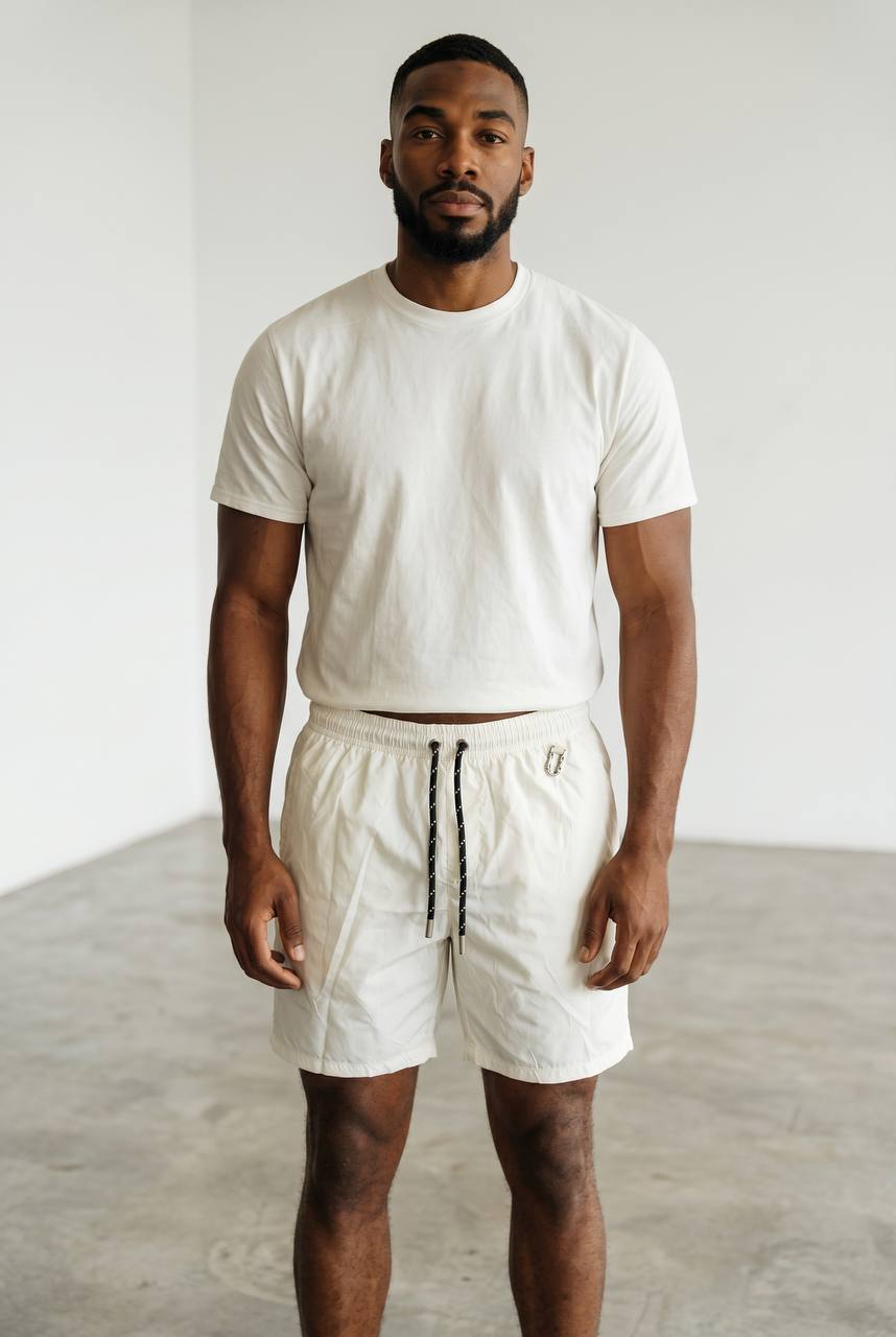 🤍 Louis Vuitton White Swim Shorts – Clean Luxury Summer Essential 🩳✨ - MASTERPIECE