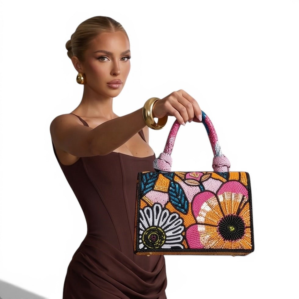 Luxury Multicolor Crystal Mini Handbag 🌈✨ | Bold Art Edition - MASTERPIECE
