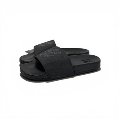 🖤✨ LV Inspired Slides – Black Luxury Minimal Edition - MASTERPIECE