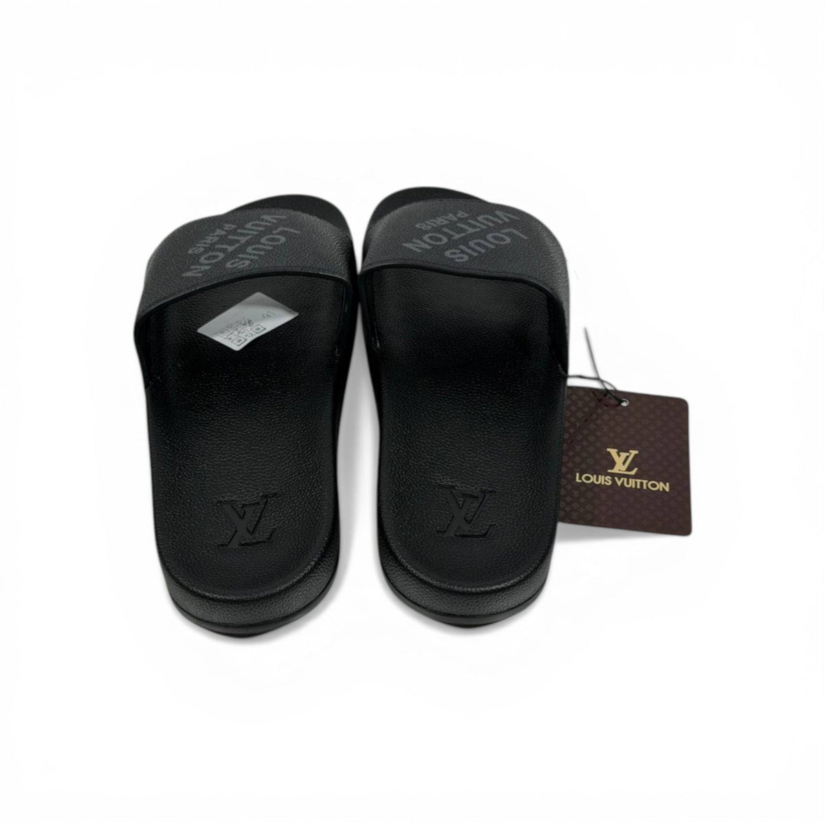 🖤✨ LV Inspired Slides – Black Luxury Minimal Edition - MASTERPIECE