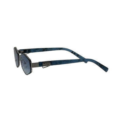 Marc Jacobs Blue Geometric Sunglasses 🕶️ | Gradient Lens Designer Eyewear - MASTERPIECE