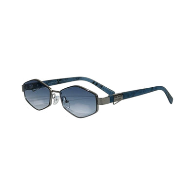 Marc Jacobs Blue Geometric Sunglasses 🕶️ | Gradient Lens Designer Eyewear - MASTERPIECE