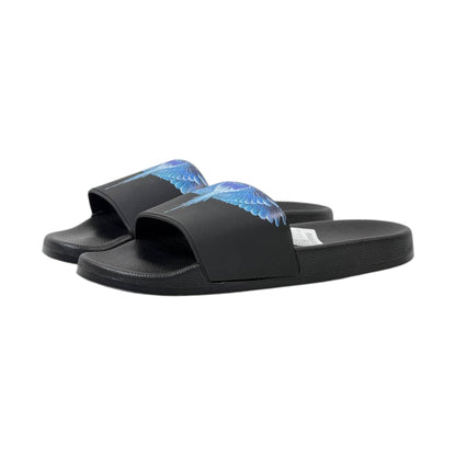 🪽 Marcelo Burlon Blue Wings Slides – Urban Luxury Statement Sandals 🔥 - MASTERPIECE