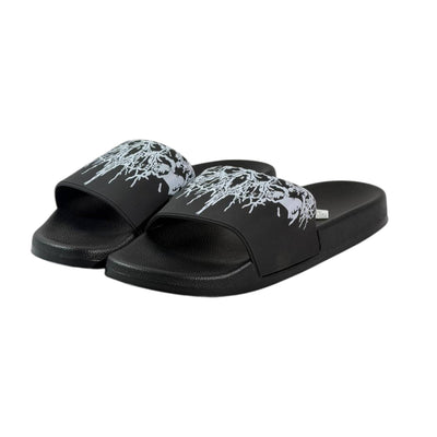 🖤 Marcelo Burlon Skull Wings Slide Sandals – Urban Streetwear Collection - MASTERPIECE