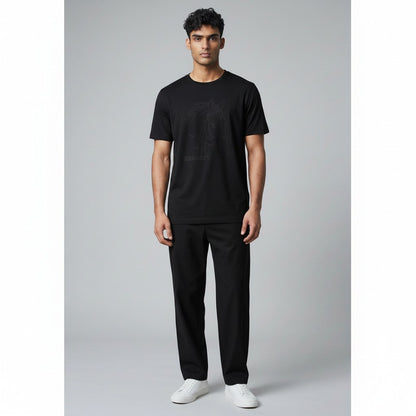MASTERPIECE men's dark grey t-shirt with tonal horse graphic and subtle Hermès branding. Premium fabric, tailored fit.