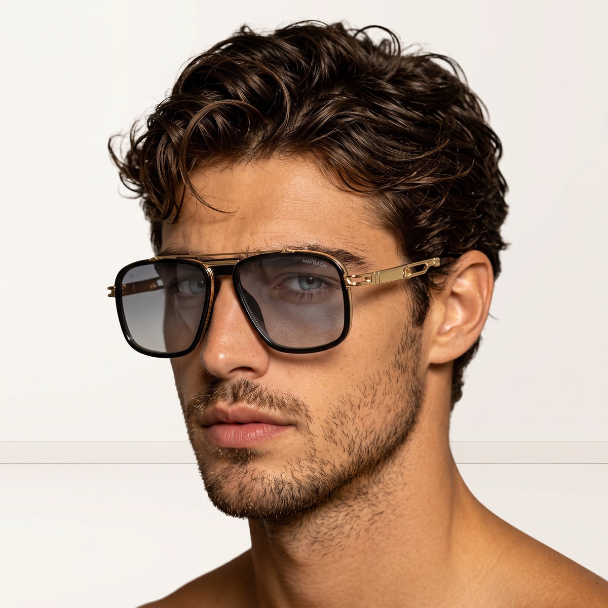 Maybach Pilot Sunglasses – Black Gold Frame 🕶️✨ - MASTERPIECE