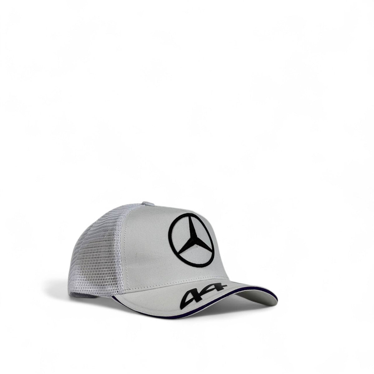 Mercedes-Benz Logo Mesh Trucker Cap — White - MASTERPIECE