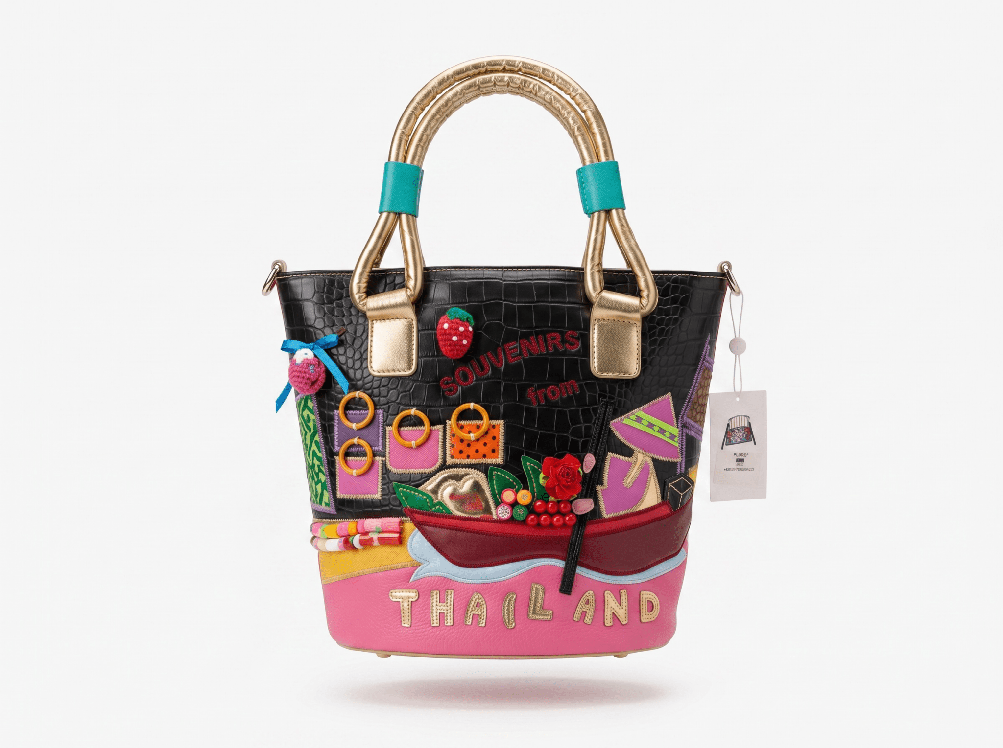 Millie Fair “Thailand Souvenirs” Statement Tote Bag 🌴👜✨ - MASTERPIECE