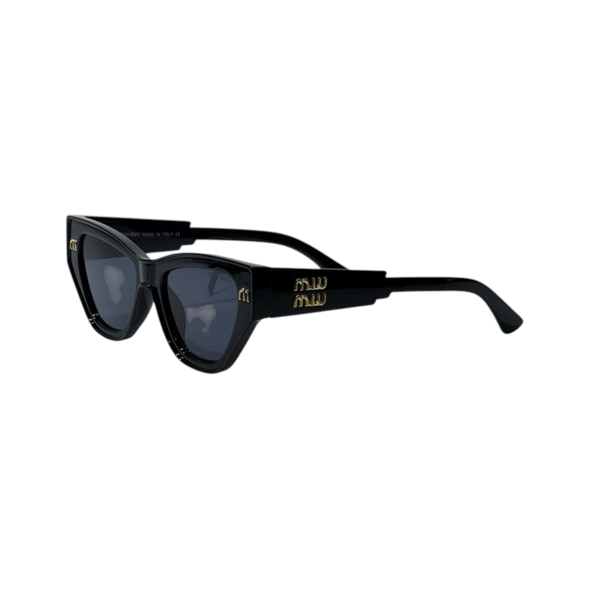 🕶️ Miu Miu Cat-Eye Sunglasses – Black & Gold Glam Edition ✨ - MASTERPIECE