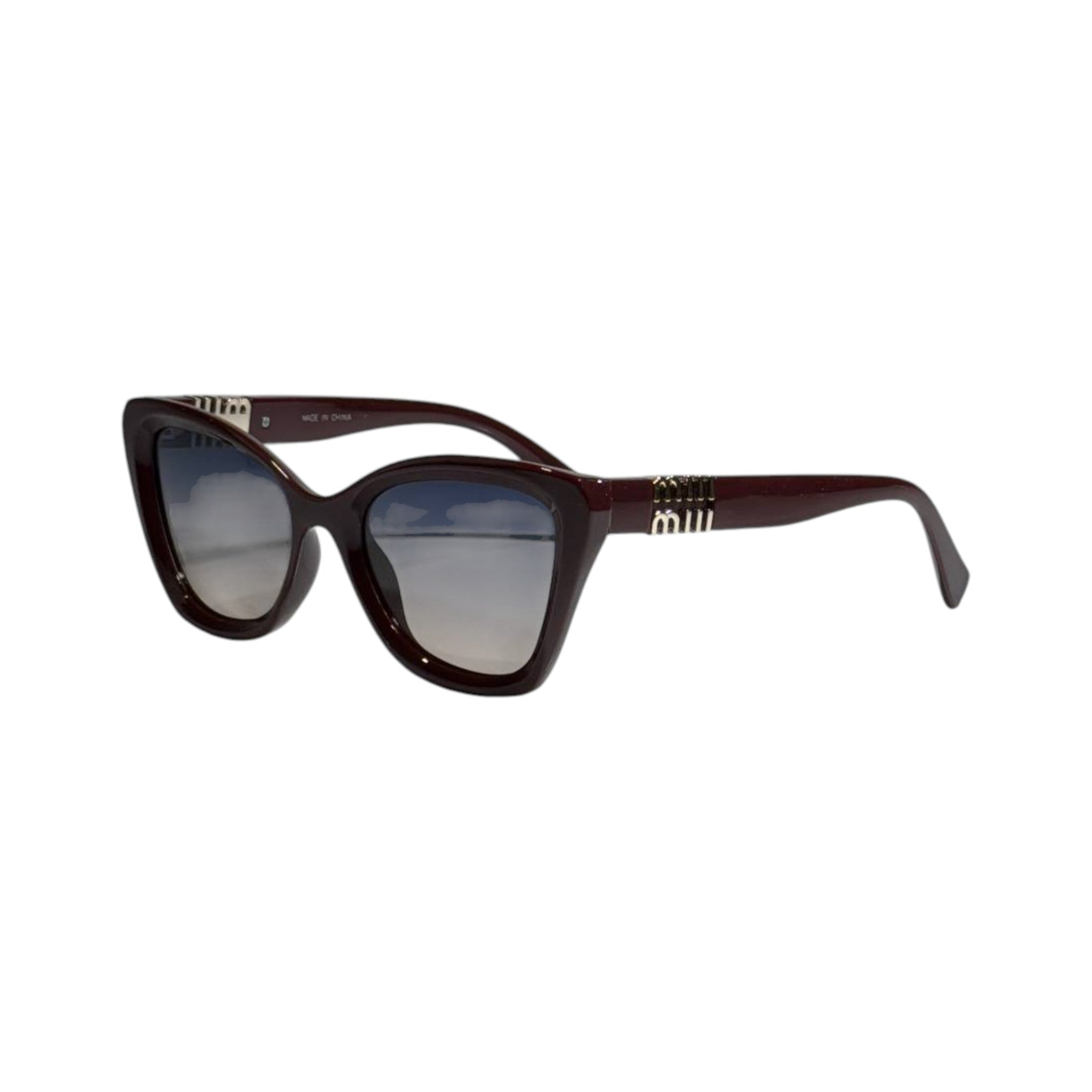 💎 Miu Miu Cat - Eye Sunglasses | Burgundy Frame & Gradient Lenses – Elegant Statement ✨ - MASTERPIECE