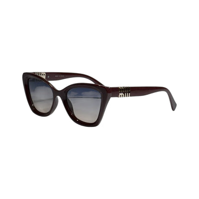 💎 Miu Miu Cat - Eye Sunglasses | Burgundy Frame & Gradient Lenses – Elegant Statement ✨ - MASTERPIECE