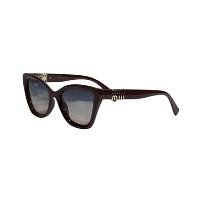 💎 Miu Miu Cat - Eye Sunglasses | Burgundy Frame & Gradient Lenses – Elegant Statement ✨ - MASTERPIECE
