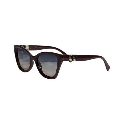 💎 Miu Miu Cat - Eye Sunglasses | Burgundy Frame & Gradient Lenses – Elegant Statement ✨ - MASTERPIECE