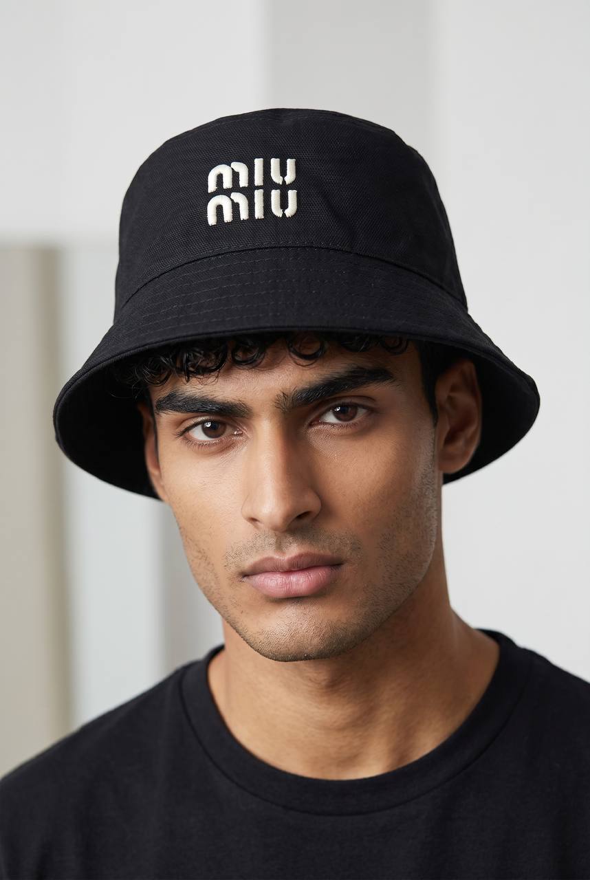 🧢 Miu Miu Double - Face Bucket Hat | Reversible Luxury Style 🤍🖤 - MASTERPIECE
