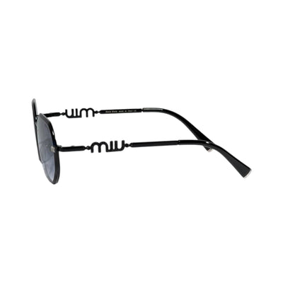 🖤 Miu Miu Geometric Sunglasses | Black Frame & Blue Gradient Lenses ✨ - MASTERPIECE