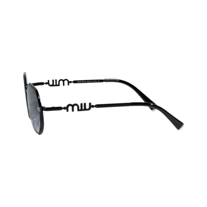 🖤 Miu Miu Geometric Sunglasses | Black Frame & Blue Gradient Lenses ✨ - MASTERPIECE