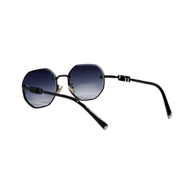 🖤 Miu Miu Geometric Sunglasses | Black Frame & Blue Gradient Lenses ✨ - MASTERPIECE