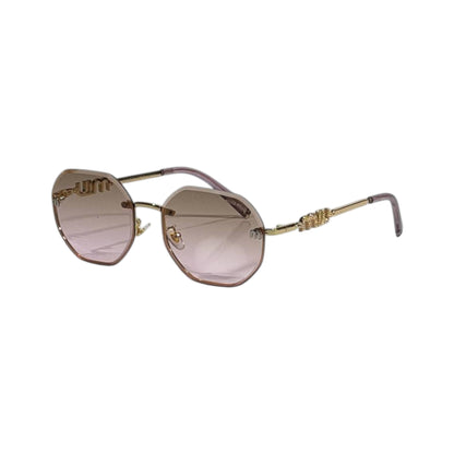 Miu Miu Gold Hexagon Sunglasses – Pink Gradient Luxe 💗✨ - MASTERPIECE
