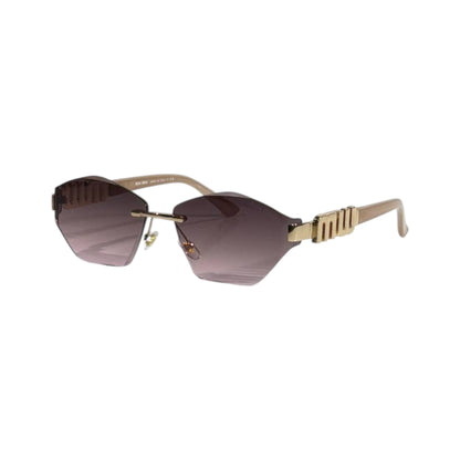 Miu Miu Inspired Geometric Sunglasses – Gold Statement Edition ✨🤎 - MASTERPIECE
