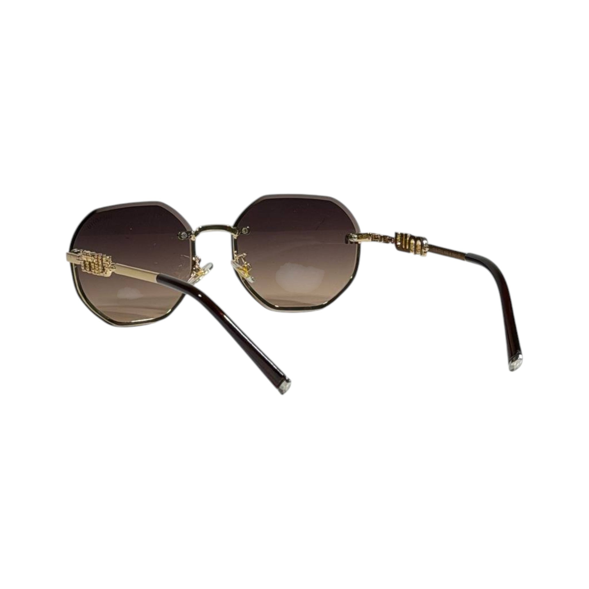 Miu Miu Luxe Gold Hexagon Sunglasses 🤎✨ Elegant Designer Statement Eyewear - MASTERPIECE