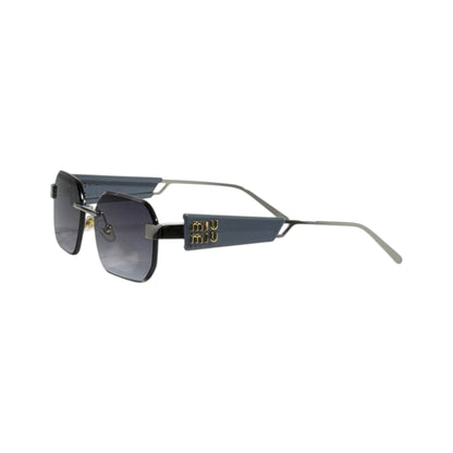 Miu Miu Luxe Rimless Silver Square Sunglasses ✨🩶 Modern Designer Statement Eyewear - MASTERPIECE