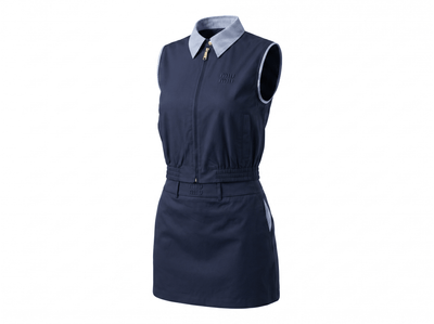 💙 Miu Miu Navy Sleeveless Zip Two-Piece Set ✨ - MASTERPIECE