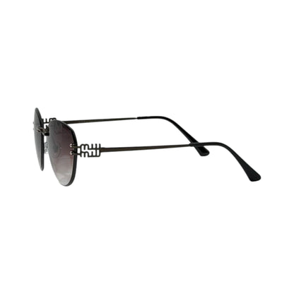 Miu Miu Noir Rimless Aviator Sunglasses - MASTERPIECE