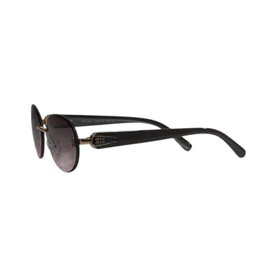 Miu Miu Oval Sunglasses – Black Gold Elegance 🖤✨ - MASTERPIECE