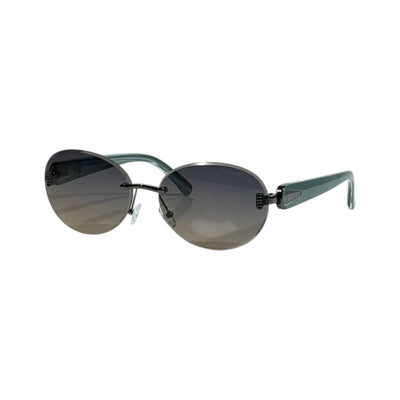 Miu Miu Oval Sunglasses – Green & Silver Chic Luxury 🕶️💚✨ - MASTERPIECE