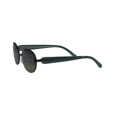 Miu Miu Oval Sunglasses – Green & Silver Chic Luxury 🕶️💚✨ - MASTERPIECE