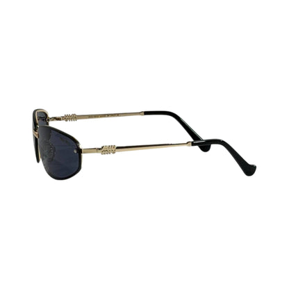 Miu Miu Rimless Black Sunglasses 🕶️ | Gold Frame Minimalist Eyewear - MASTERPIECE