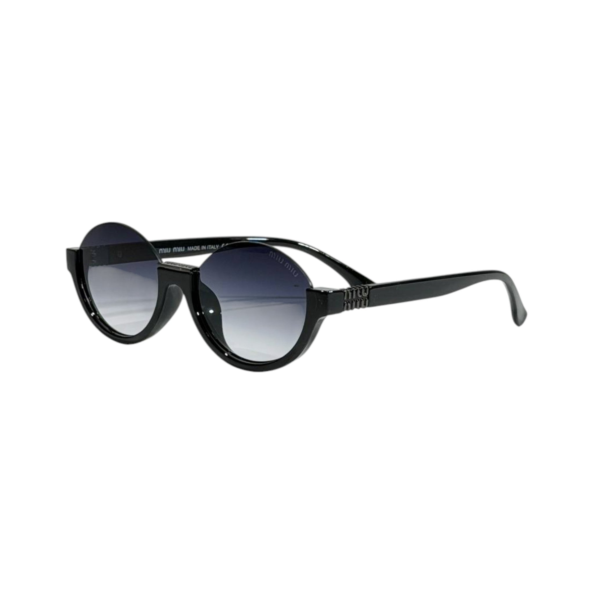 Miu Miu Round Sunglasses – Black Minimal Luxe 🖤✨ - MASTERPIECE