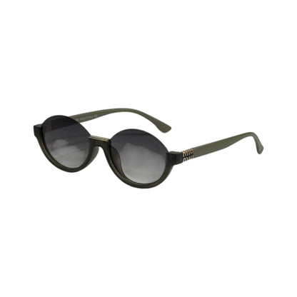 🟢 Miu Miu Round Sunglasses | Olive Green Frame & Gradient Lenses ✨ - MASTERPIECE