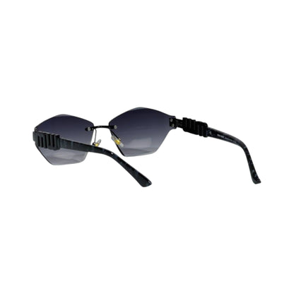 Miu Miu Shadow Rimless Geometric Sunglasses 🖤✨ Luxury Gradient Statement Shades - MASTERPIECE