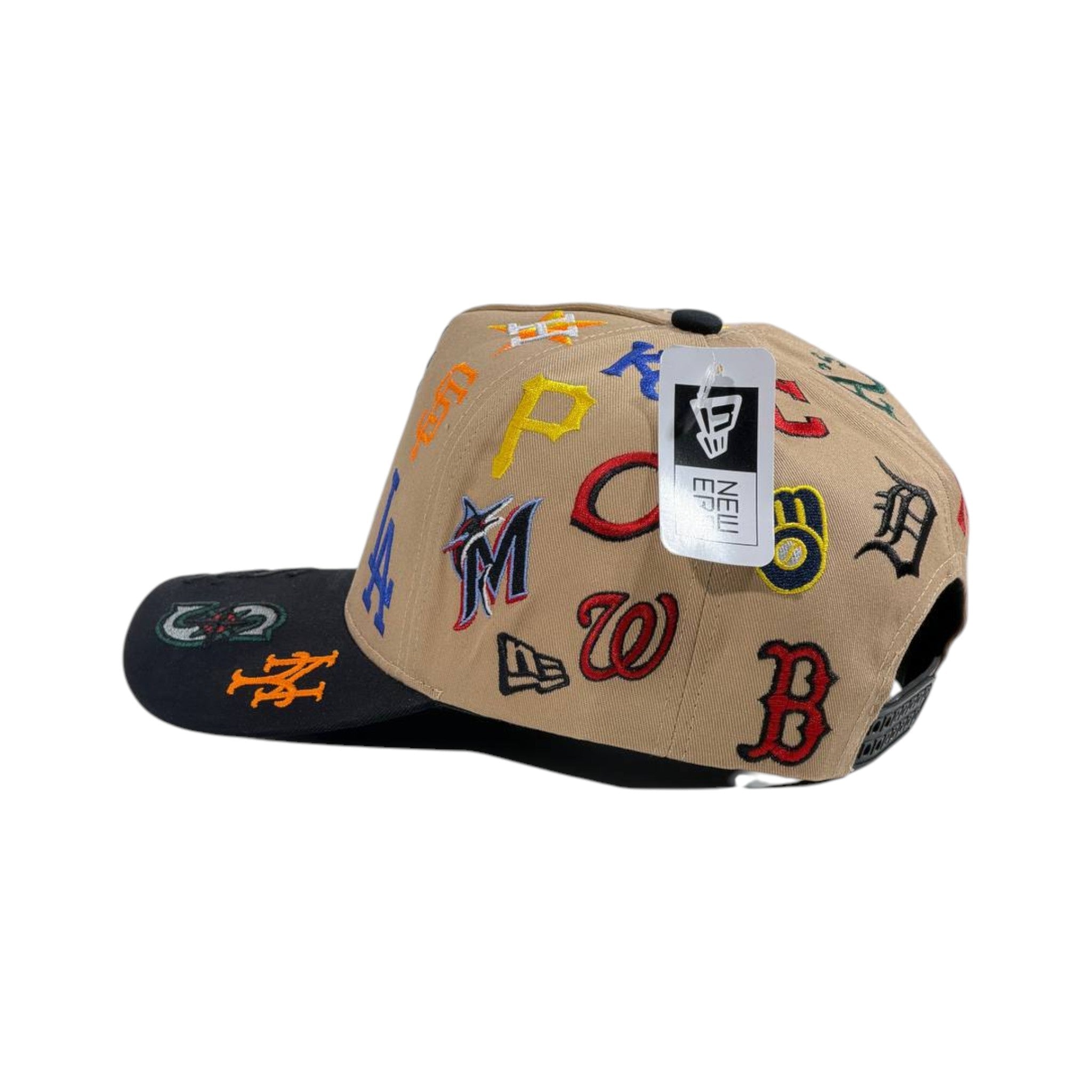 🧢 MLB Multi - Logo Beige Cap | Premium Patch Streetwear Style 🔥⚾ - MASTERPIECE