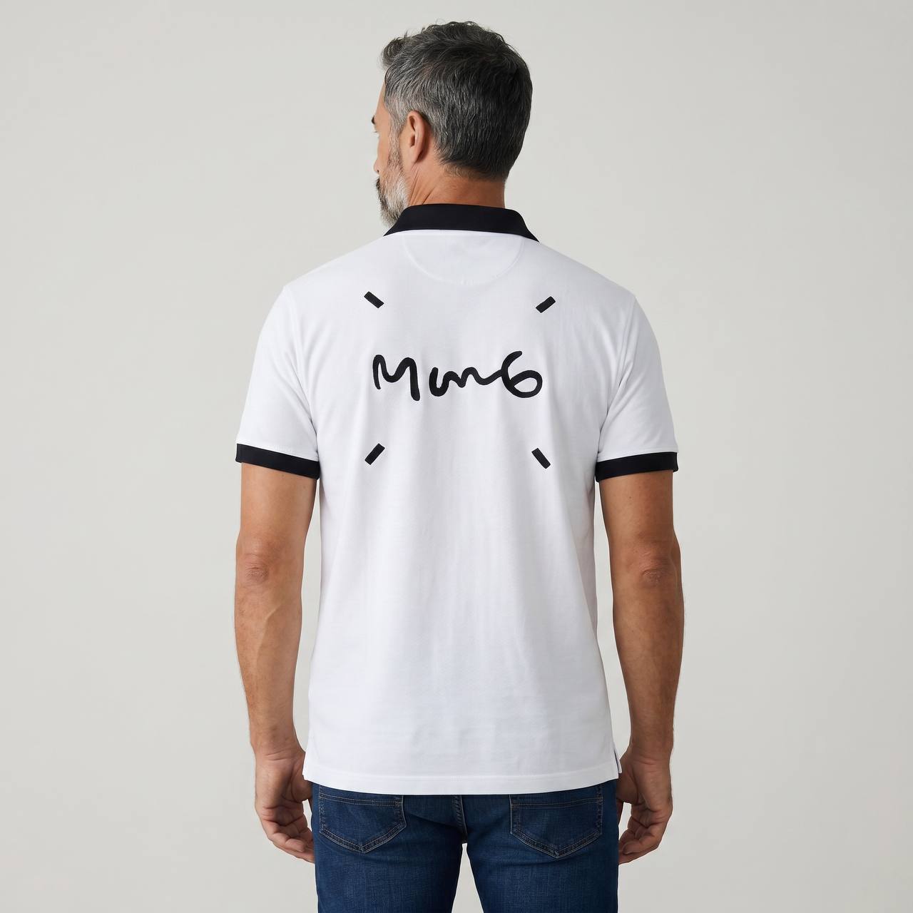 MM6 Maison Margiela Zip Polo Shirt – White & Black Edition 🤍🖤 - MASTERPIECE