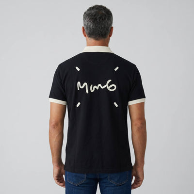 MM6 Maison Margiela Zip Polo T-Shirt – Black & White Edition 🖤✨ - MASTERPIECE