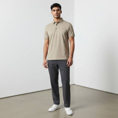 🤍 Moncler Beige Polo Shirt – Refined Minimal Luxury 👕✨ - MASTERPIECE