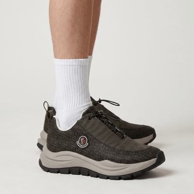 🤎 Moncler Monaco Brown Patterned Sneakers 👟✨ - MASTERPIECE