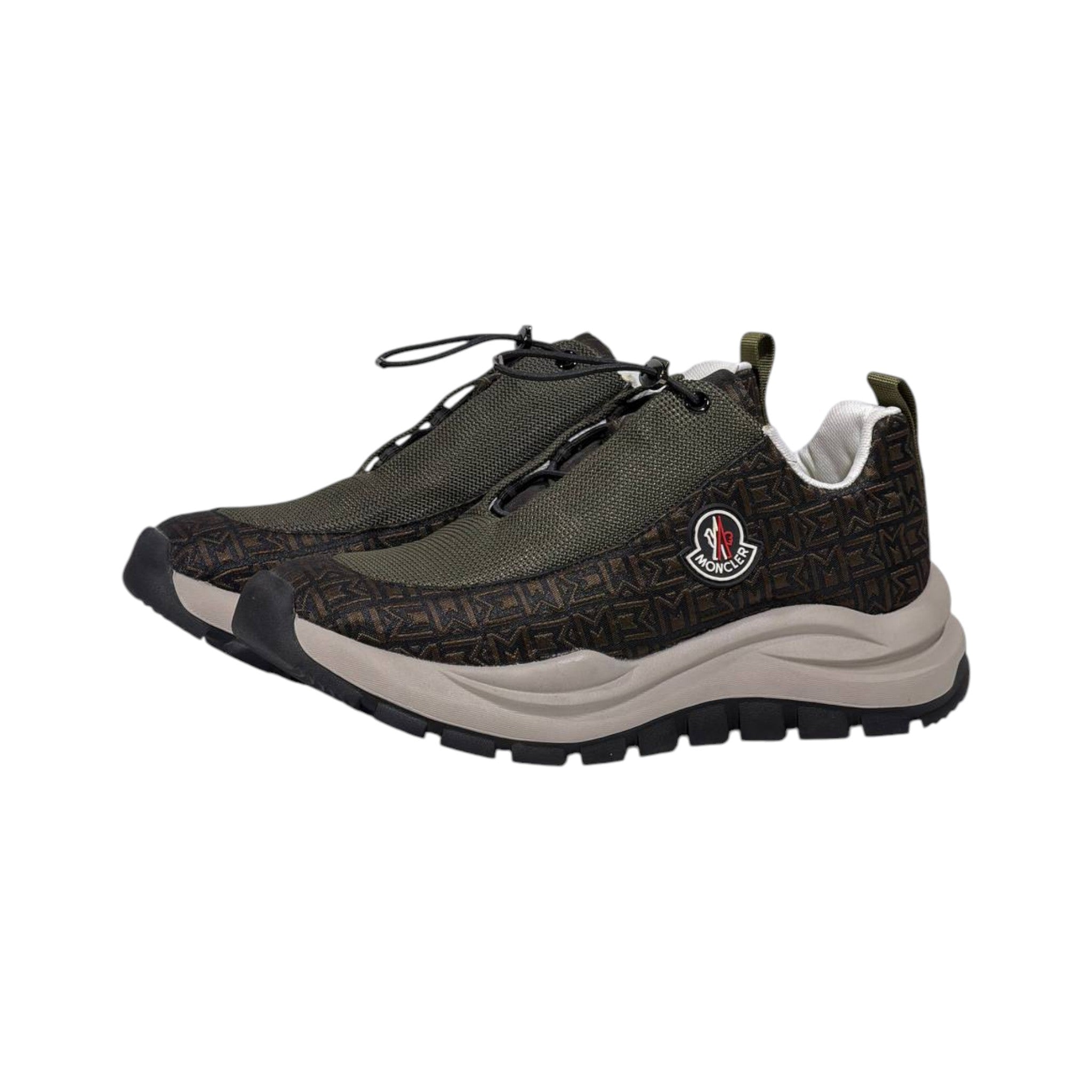 🤎 Moncler Monaco Brown Patterned Sneakers 👟✨ - MASTERPIECE