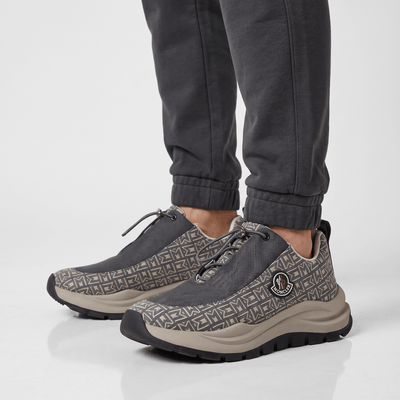 🤍 Moncler Monaco Grey Patterned Sneakers 👟✨ - MASTERPIECE