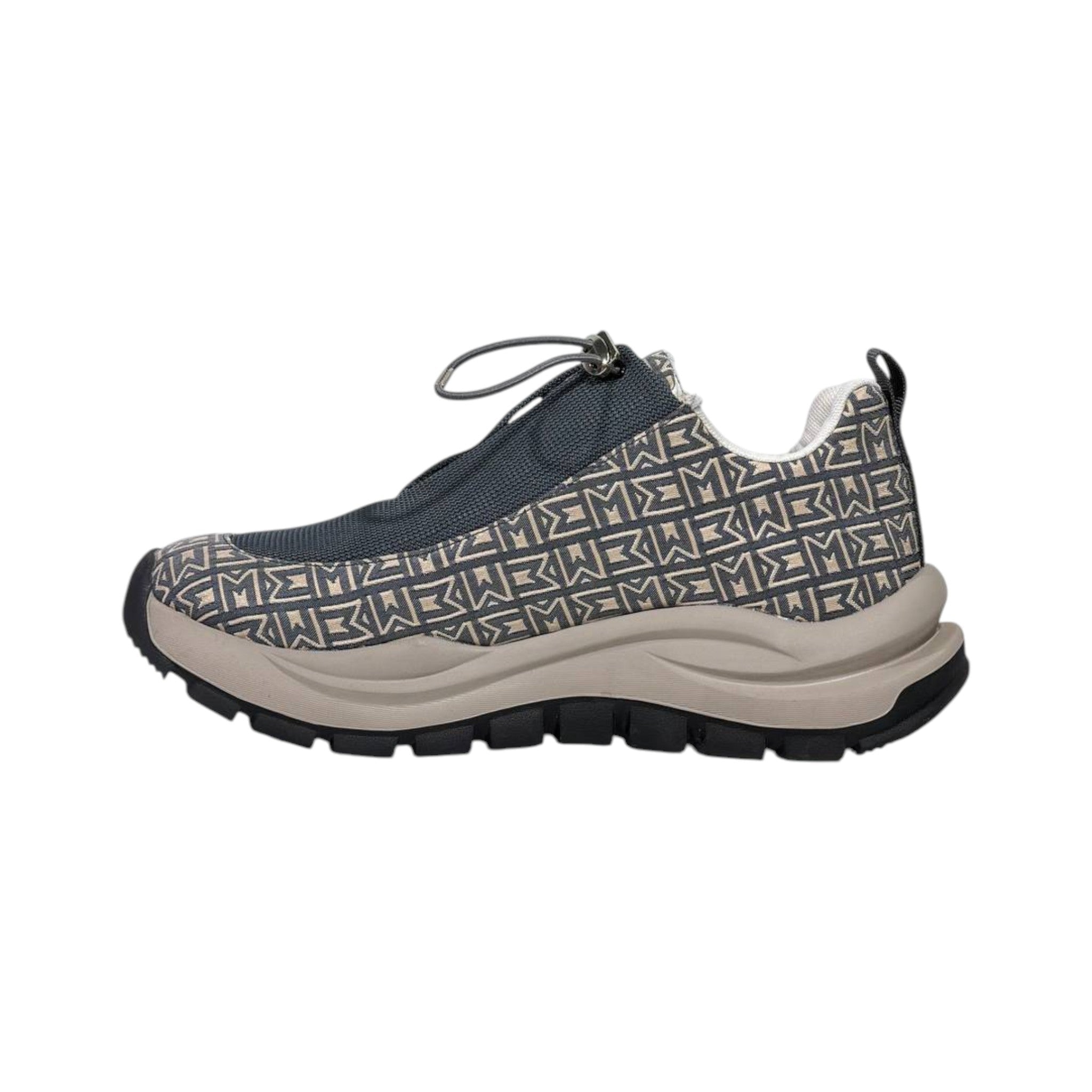 🤍 Moncler Monaco Grey Patterned Sneakers 👟✨ - MASTERPIECE