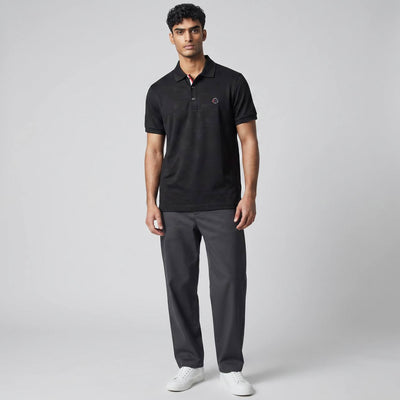 🖤 Moncler Style Black Polo – Tonal Logo Luxury Essential 👕🔥 - MASTERPIECE