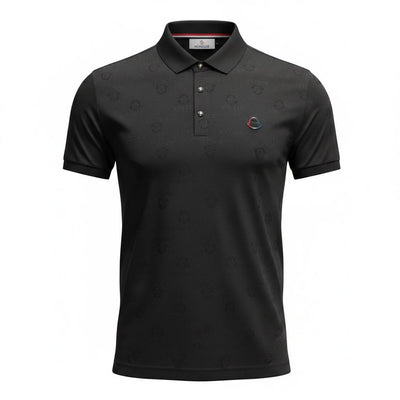 🖤 Moncler Style Black Polo – Tonal Logo Luxury Essential 👕🔥 - MASTERPIECE