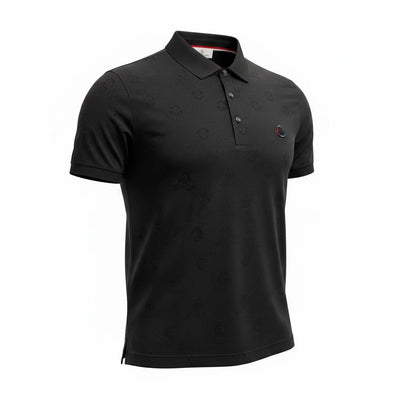 🖤 Moncler Style Black Polo – Tonal Logo Luxury Essential 👕🔥 - MASTERPIECE